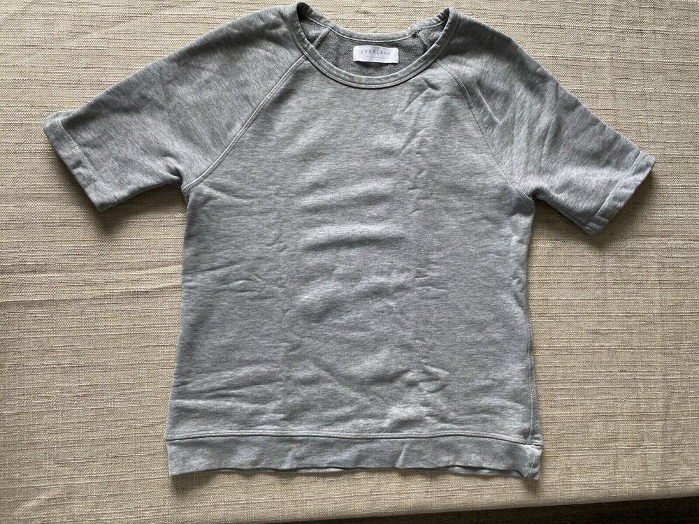 EVERLANE Women’s Cotton Short Sleeve Sweater Shirt M
